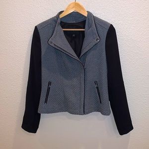 Banana Republic Factor gray and black Moto jacket.  Size medium